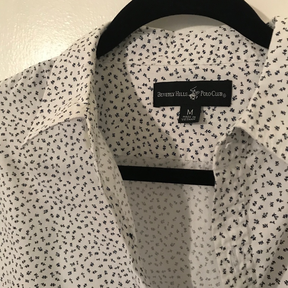 Beverly Hills Polo Club Printed Woven Button Up